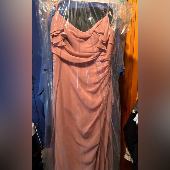 Azazie Emeralda Dusty Rose Bridesmaid Dress - Picture 8 of 11